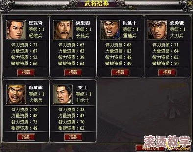 三国志8重制版：深度解析武将五维属性效果与影响说明